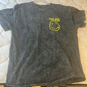 Nirvana Yello on Black T shirt